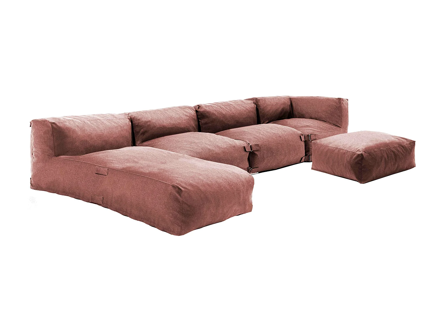 Salon de jardin modulable 5 places terracotta - Mixi