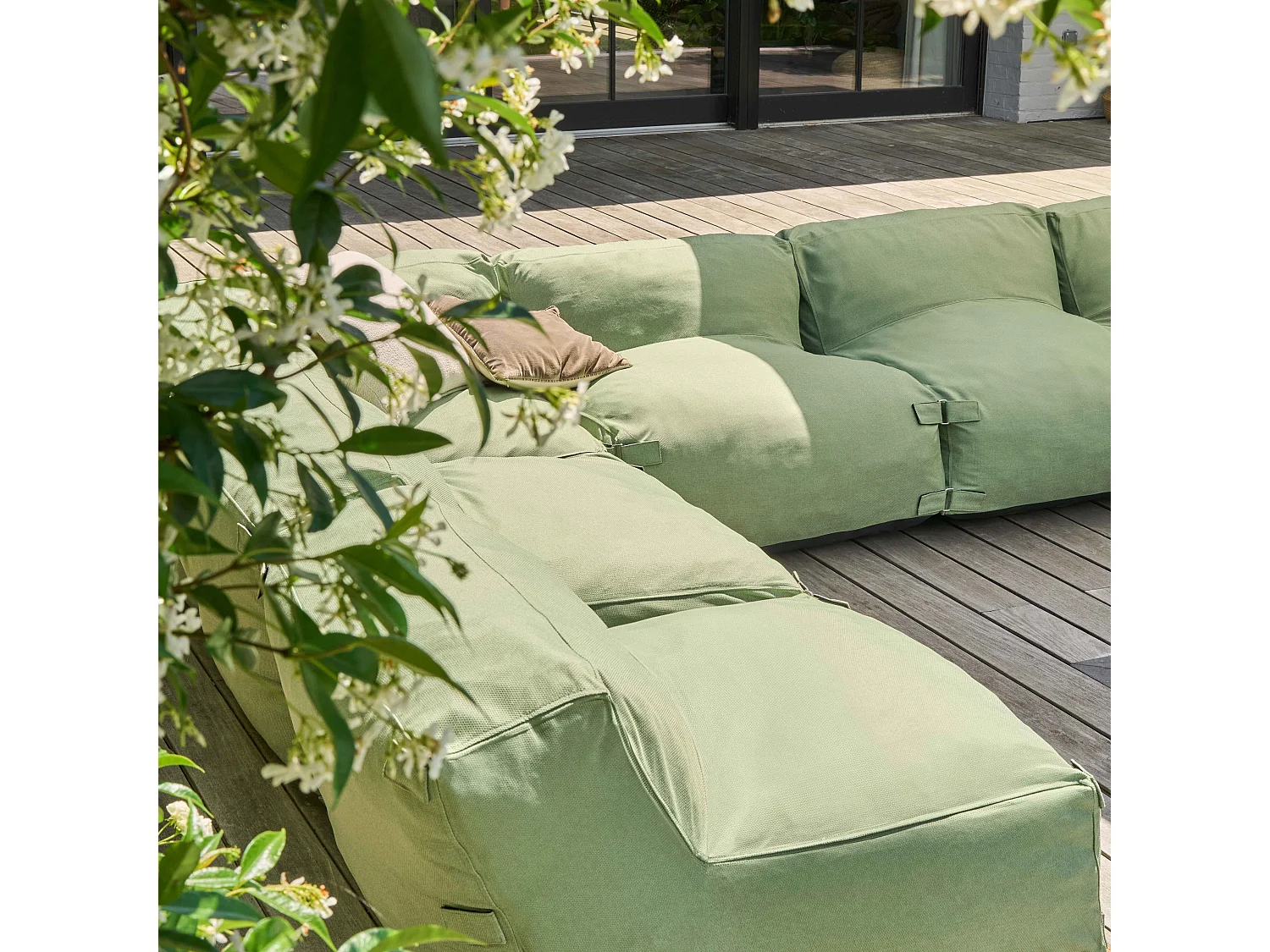 Salon de jardin modulable 8 places vert cactus - Mixi