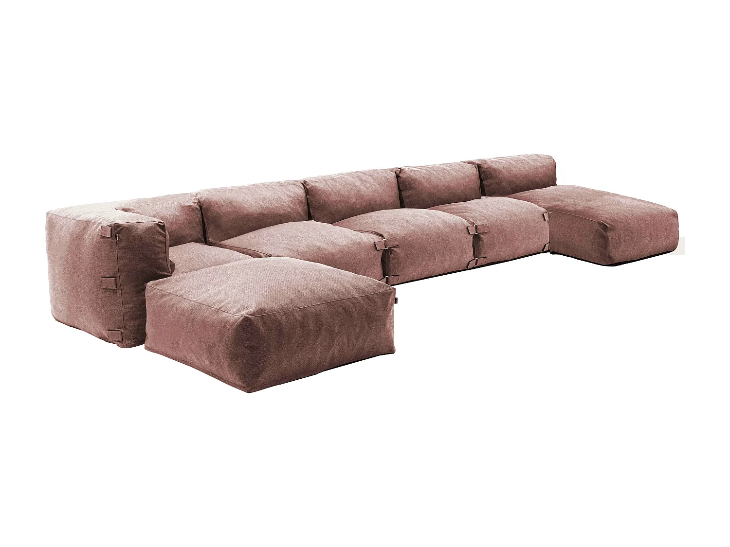 Salon de jardin modulable 6 places terracotta - Mixi