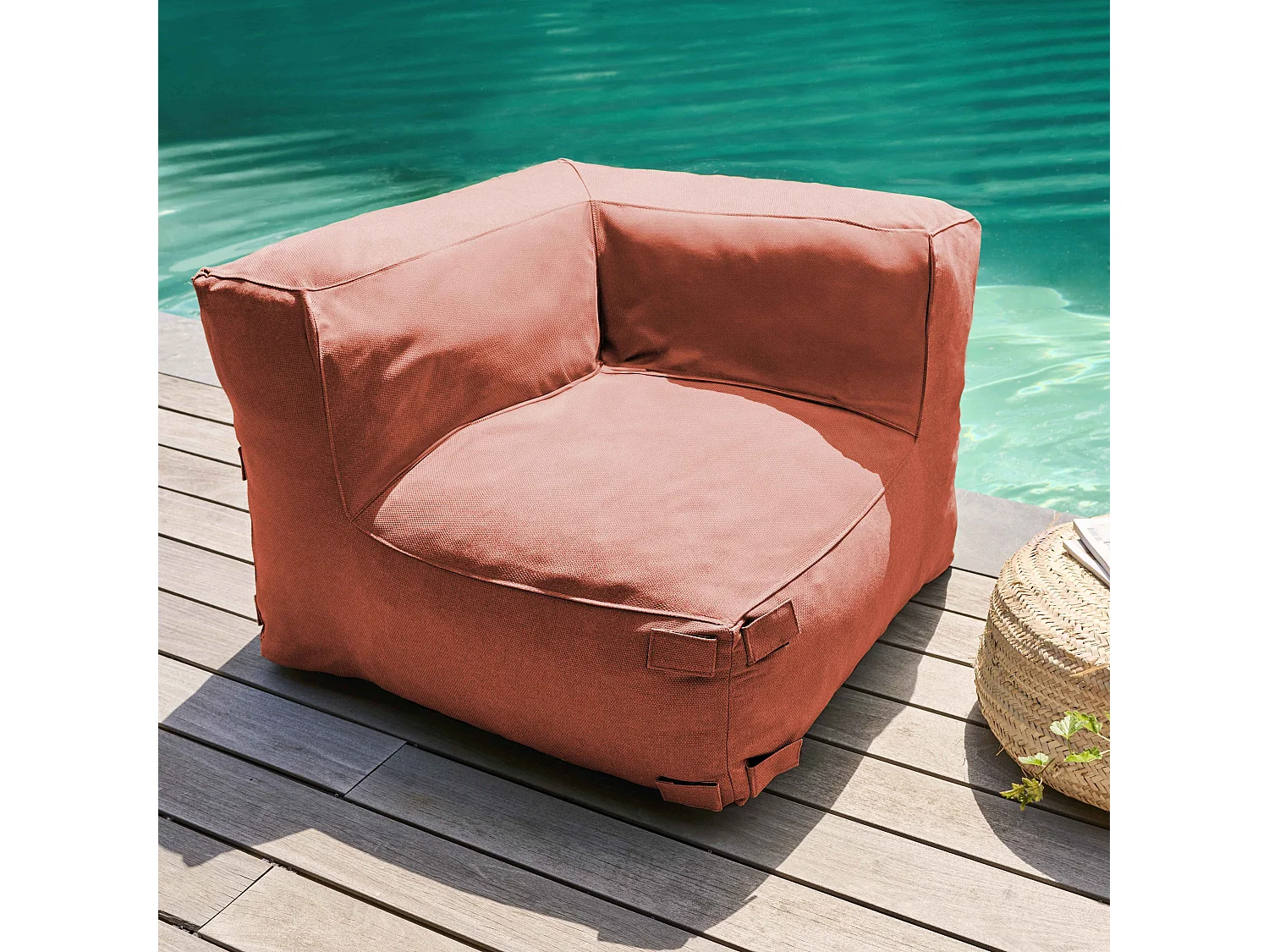 Salon de jardin modulable 6 places terracotta - Mixi