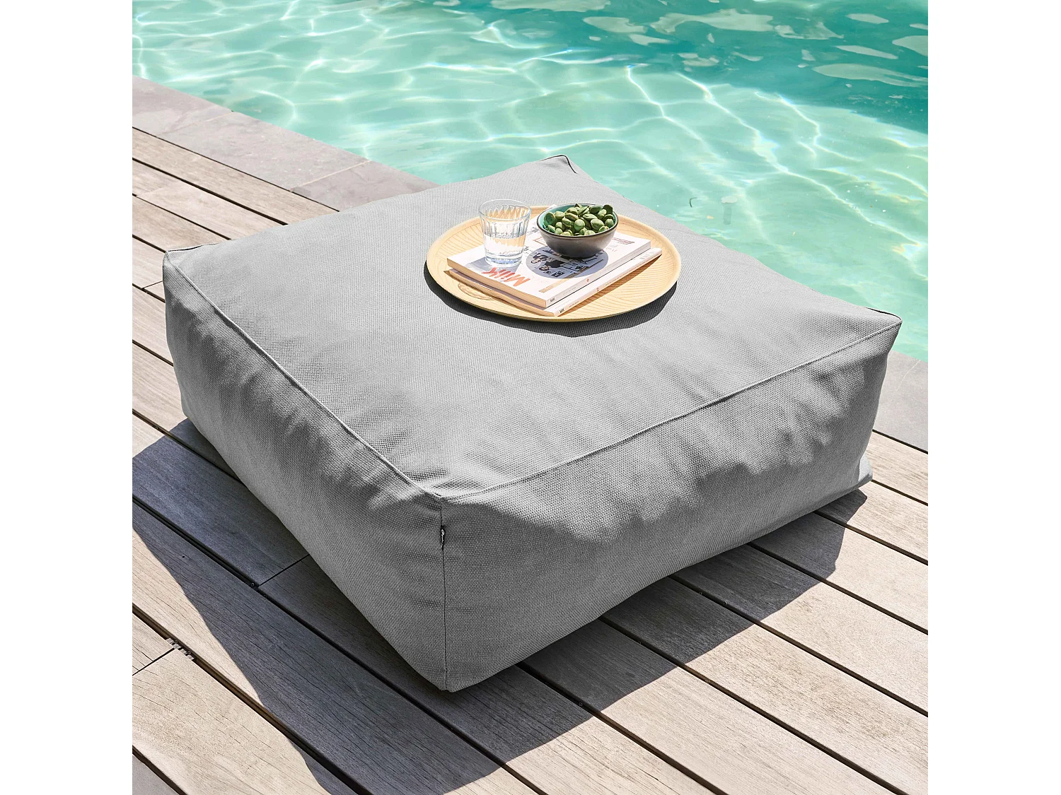 Salon de jardin modulable 8 places gris - Mixi