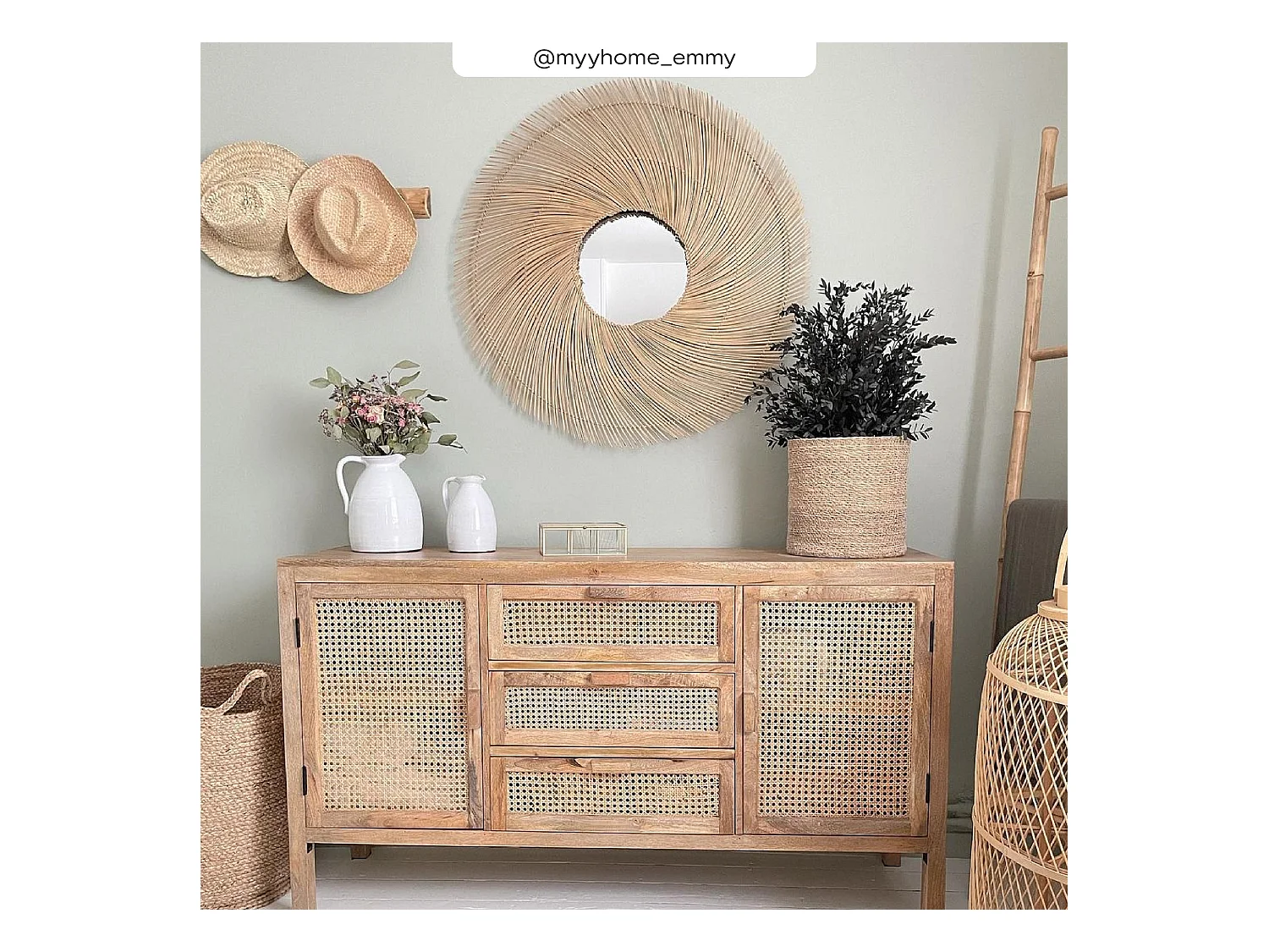 Ensemble buffet et meuble TV en bois - Tiki
