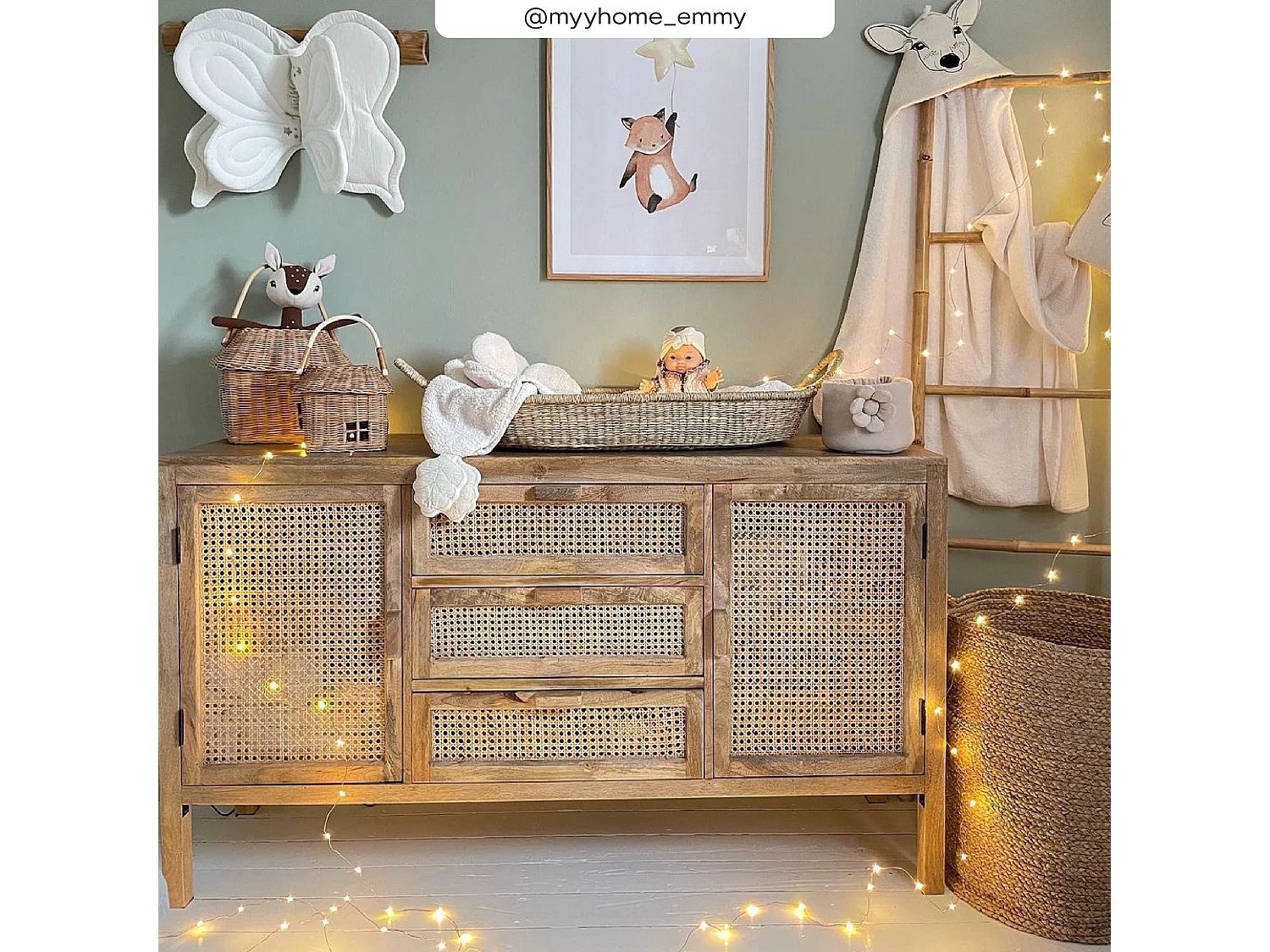 Ensemble buffet et meuble TV en bois - Tiki