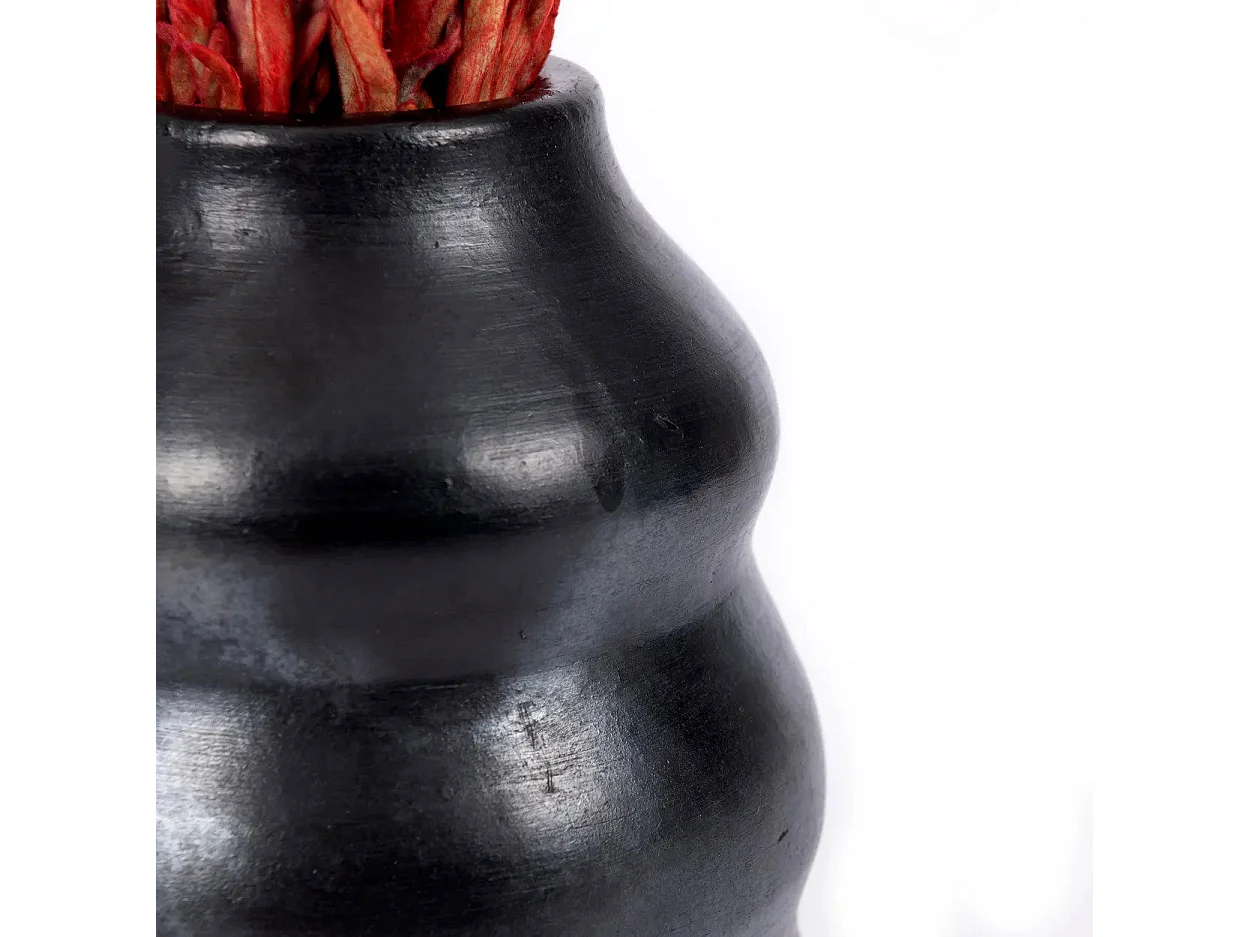 De Burned Vaas - Zwart