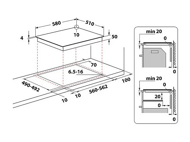 Plaque vitrocéramique Whirlpool AKM700NE