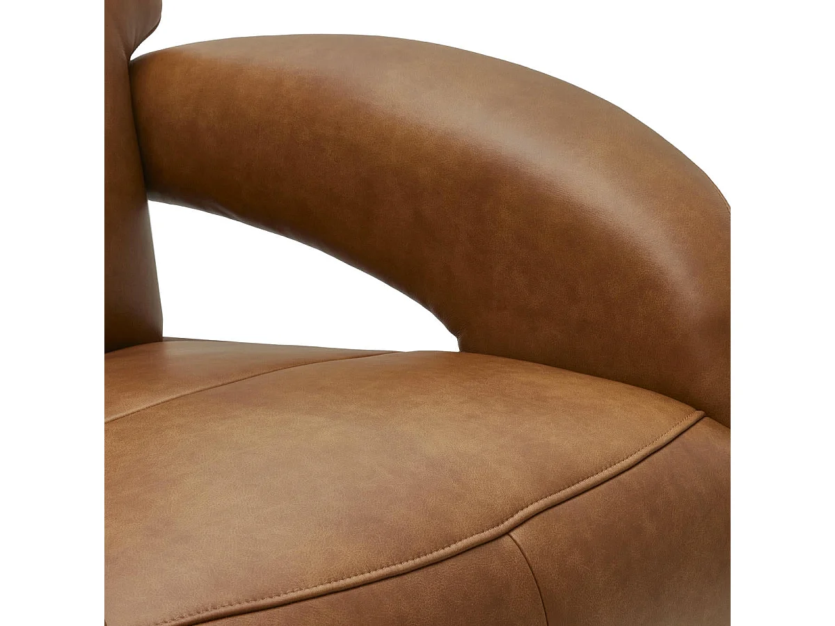 Elektrische relaxfauteuil Bull - Leer & metaal - Bruin