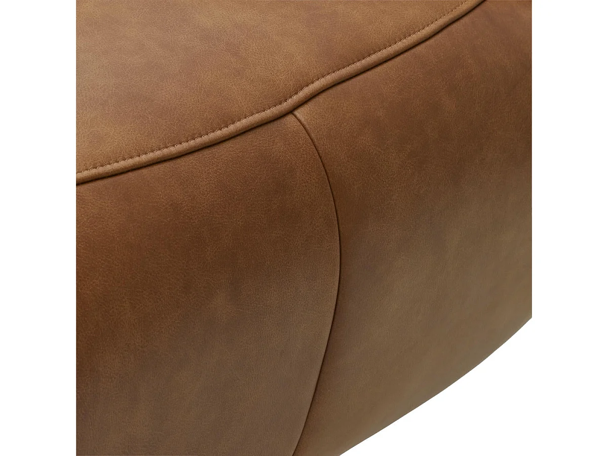 Elektrische relaxfauteuil Bull - Leer & metaal - Bruin