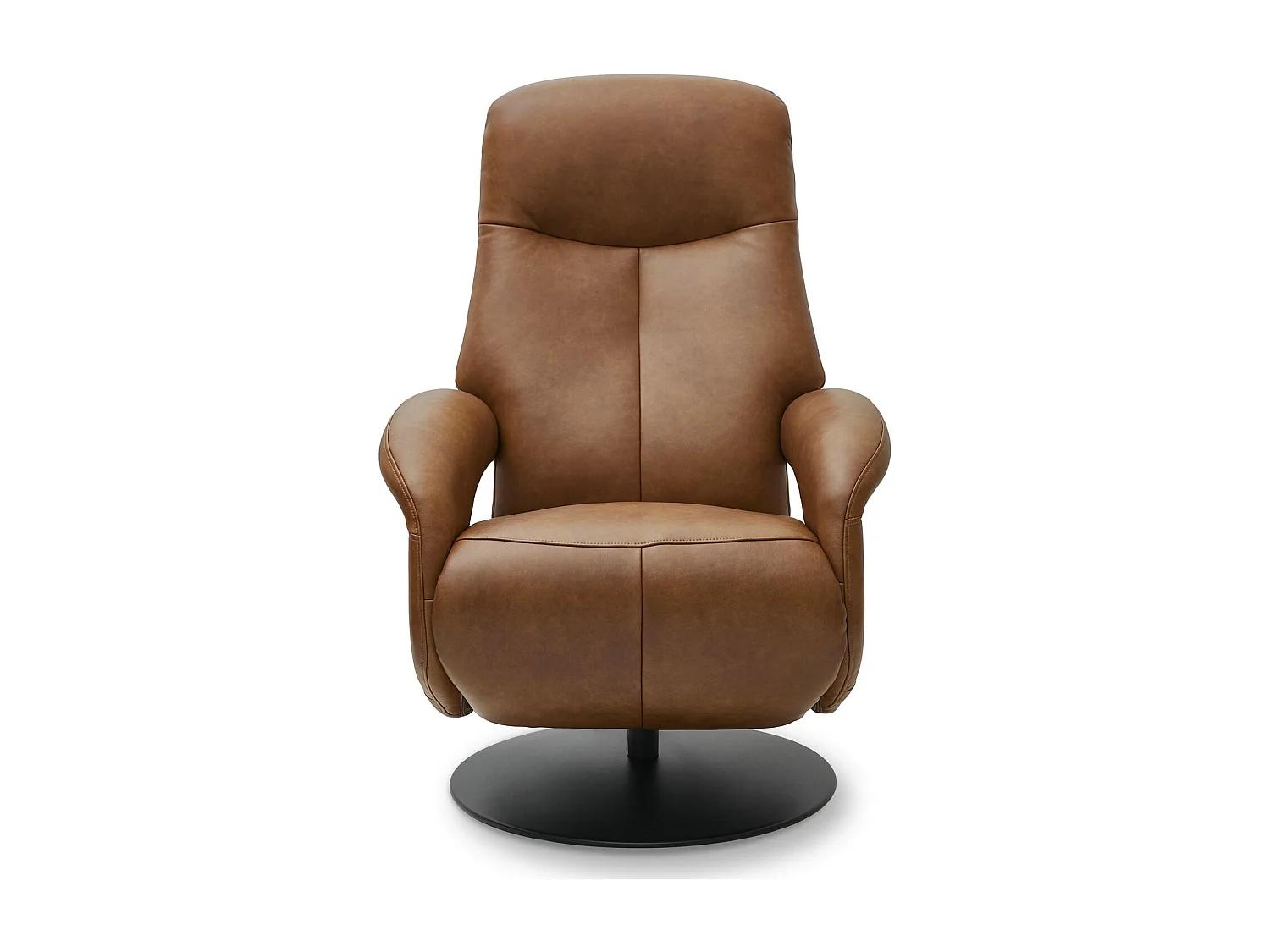 Fauteuil relax électrique Bull - Cuir et métal - Marron
