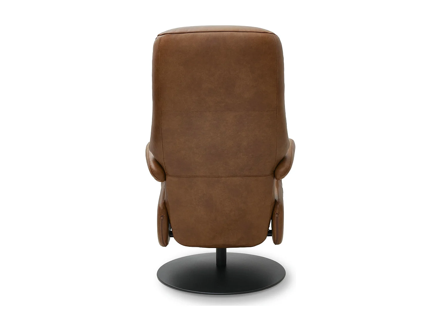 Fauteuil relax électrique Bull - Cuir et métal - Marron