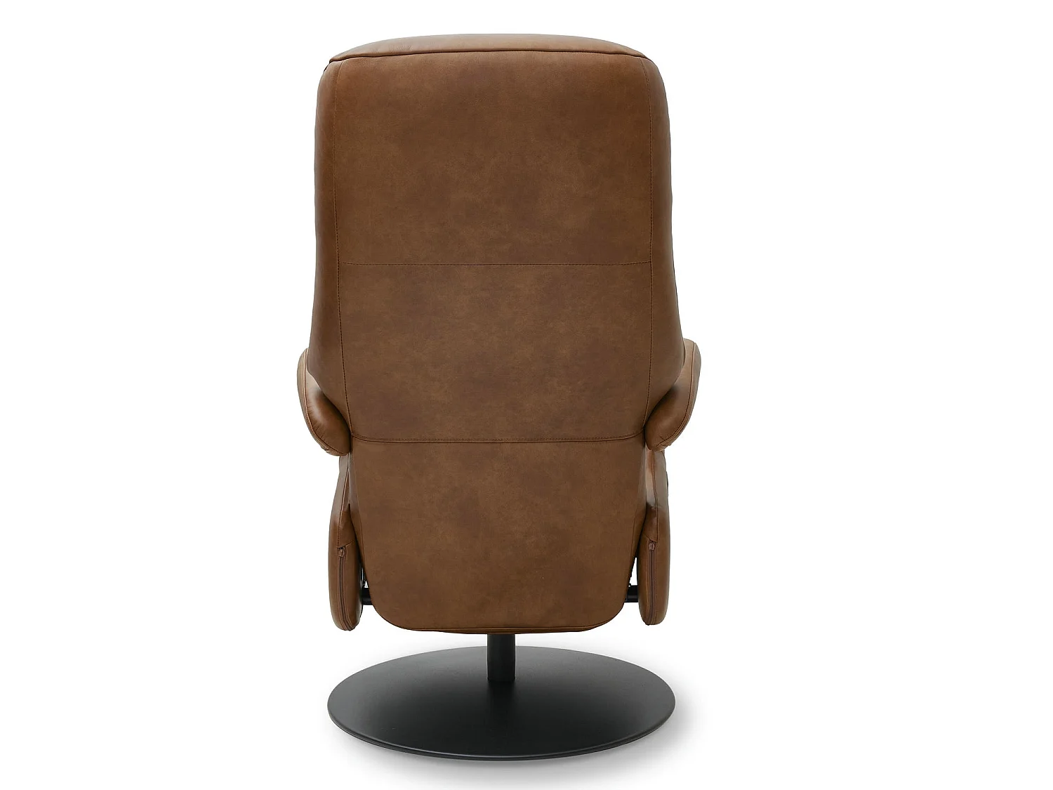 Fauteuil relax électrique Bull - Cuir et métal - Marron