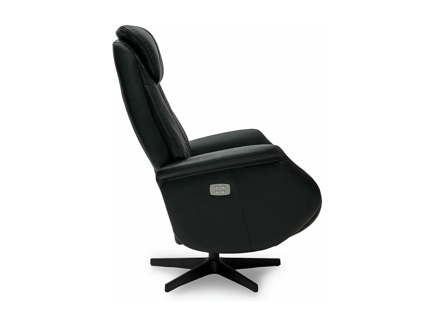 Fauteuil relax électrique Bonanza - Cuir et métal - Noir