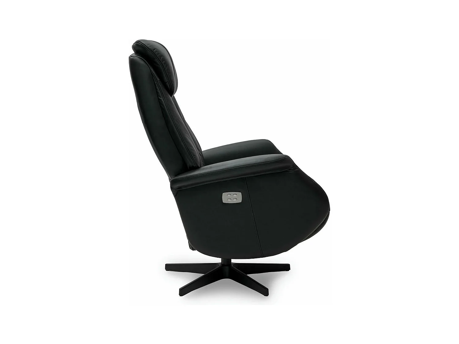 Fauteuil relax électrique Bonanza - Cuir et métal - Noir