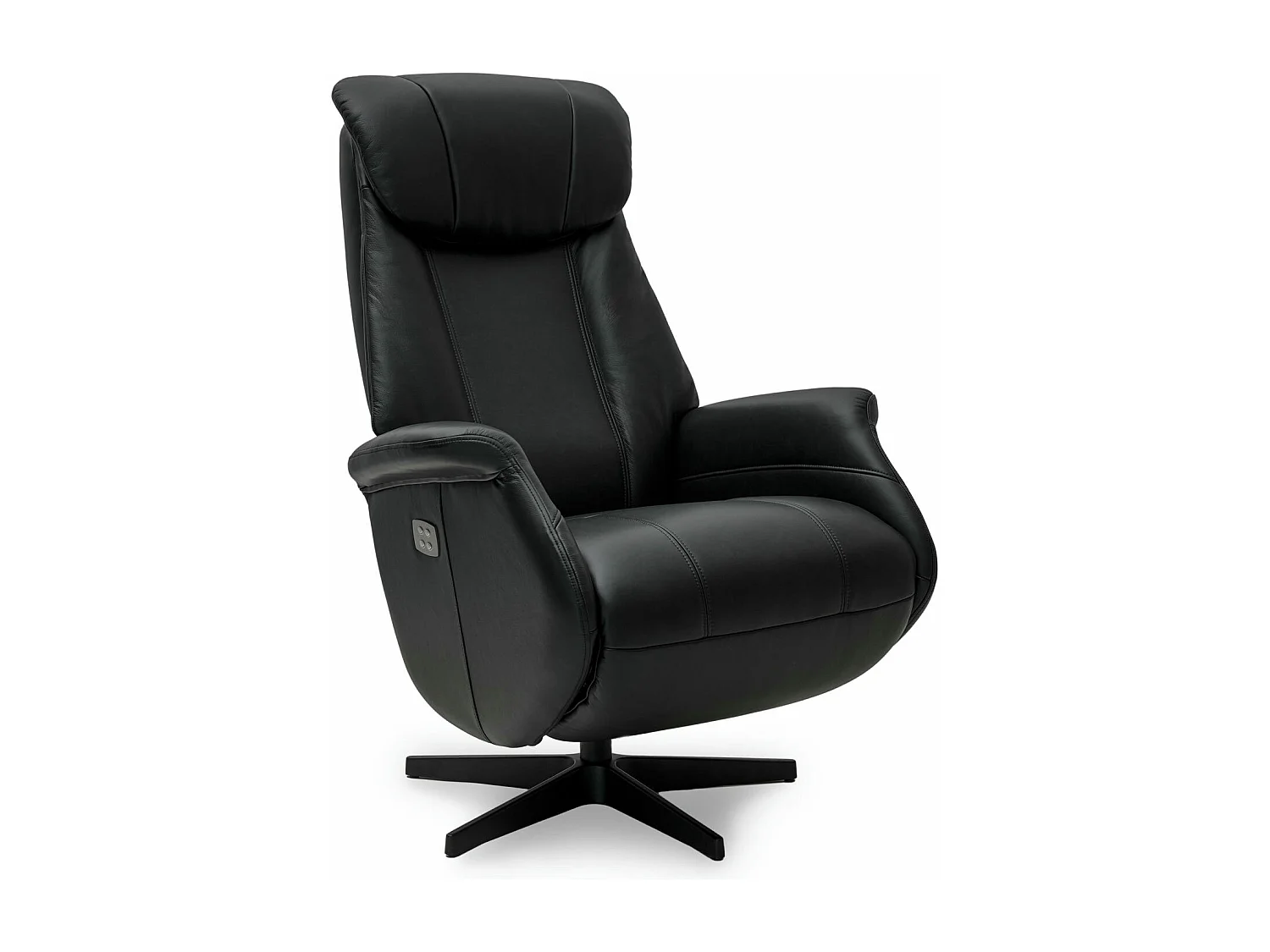 Fauteuil relax électrique Bonanza - Cuir et métal - Noir