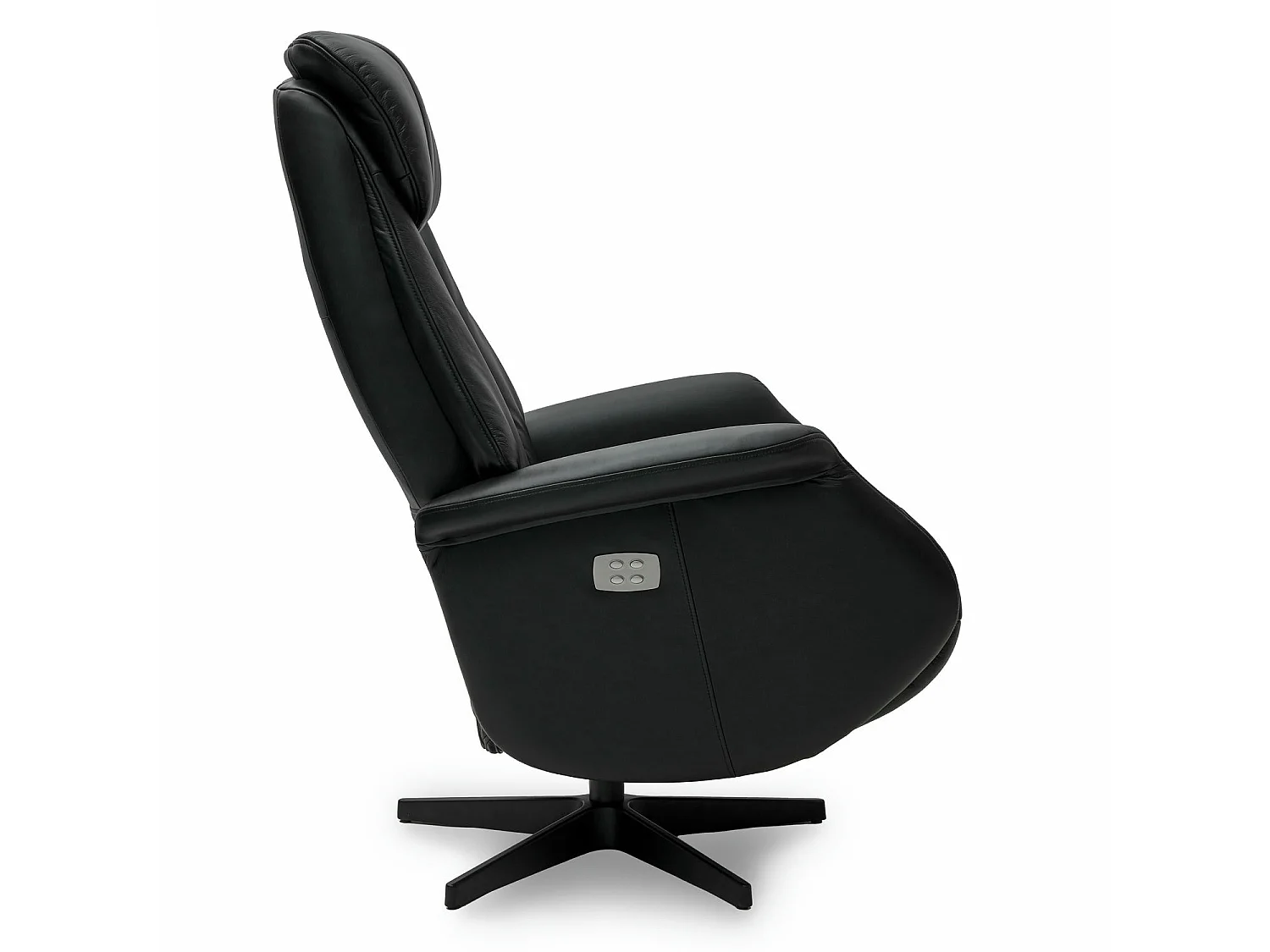 Fauteuil relax électrique Bonanza - Cuir et métal - Noir