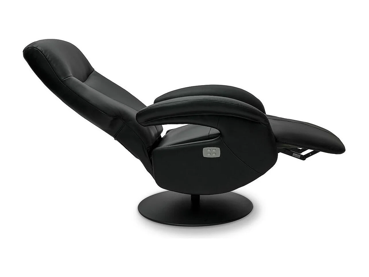 Fauteuil relax électrique Bull - Cuir et métal - Noir