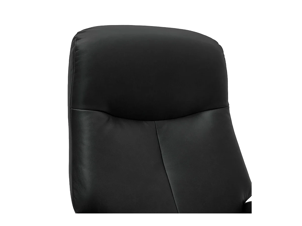 Fauteuil relax électrique Bull - Cuir et métal - Noir