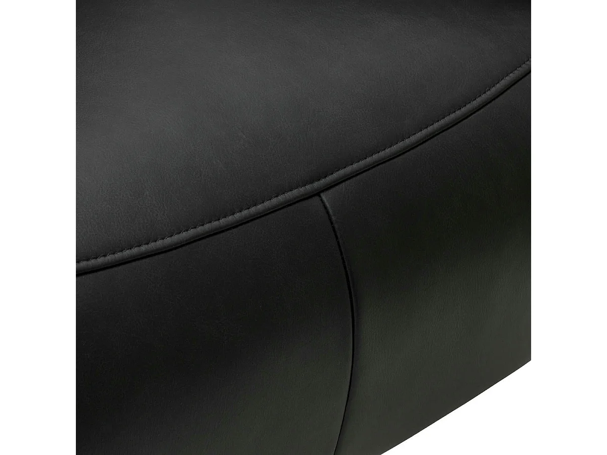 Elektrische relaxfauteuil Bull - Leer & metaal - Zwart