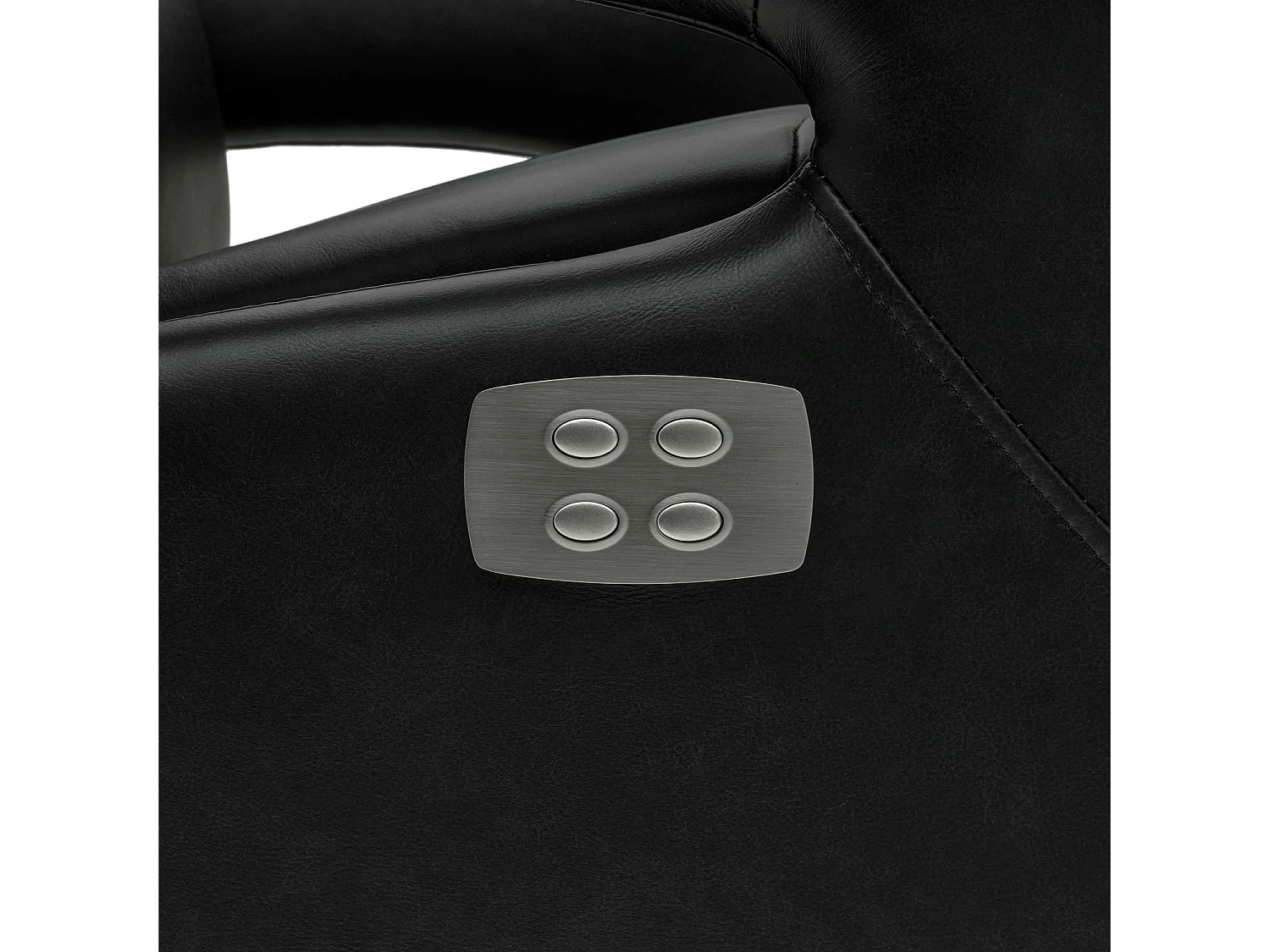 Fauteuil relax électrique Bull - Cuir et métal - Noir