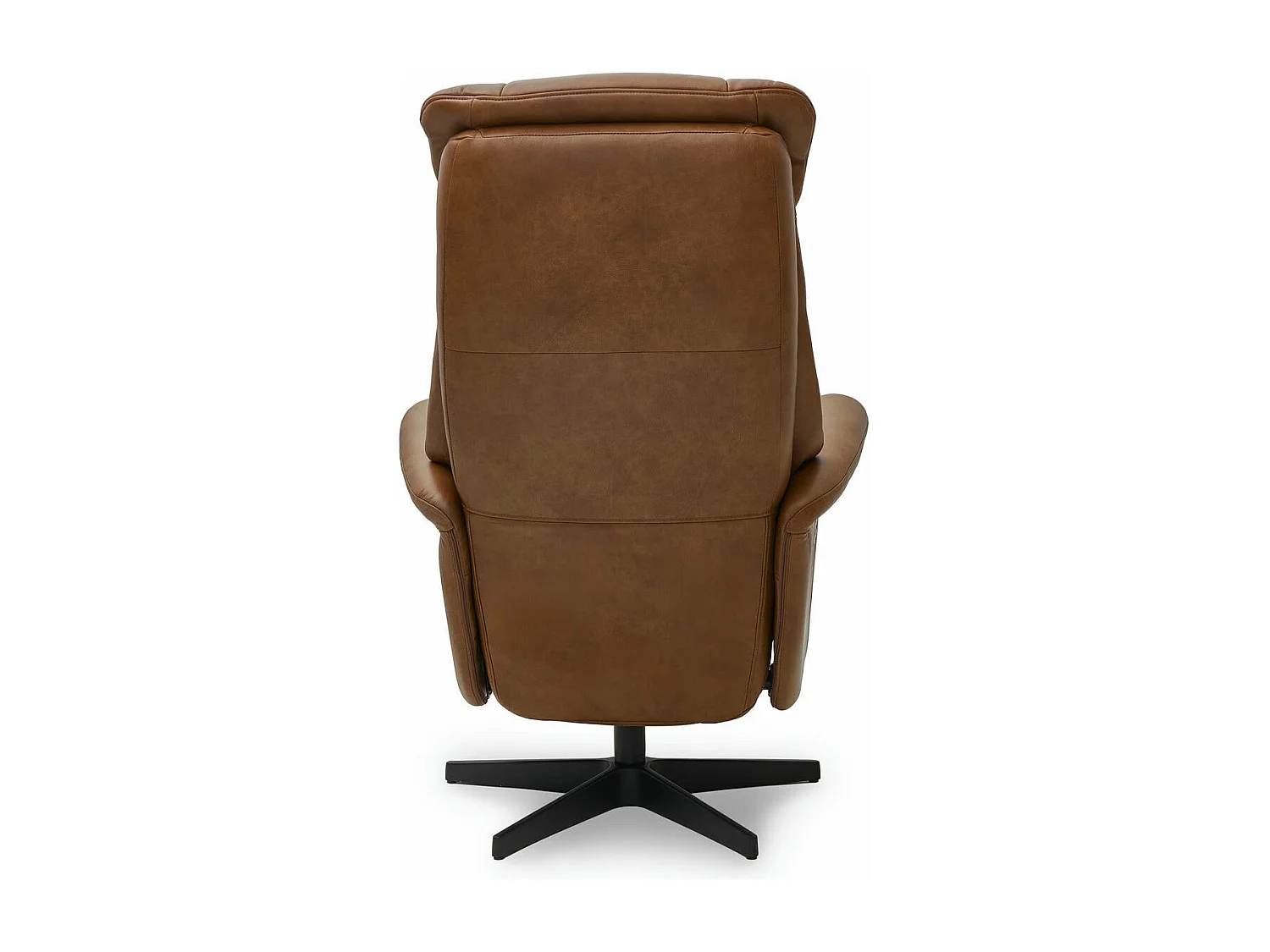 Elektrische relaxfauteuil Bonanza - Leer & metaal - Bruin