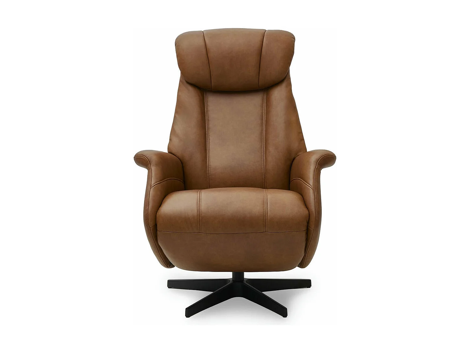 Elektrische relaxfauteuil Bonanza - Leer & metaal - Bruin
