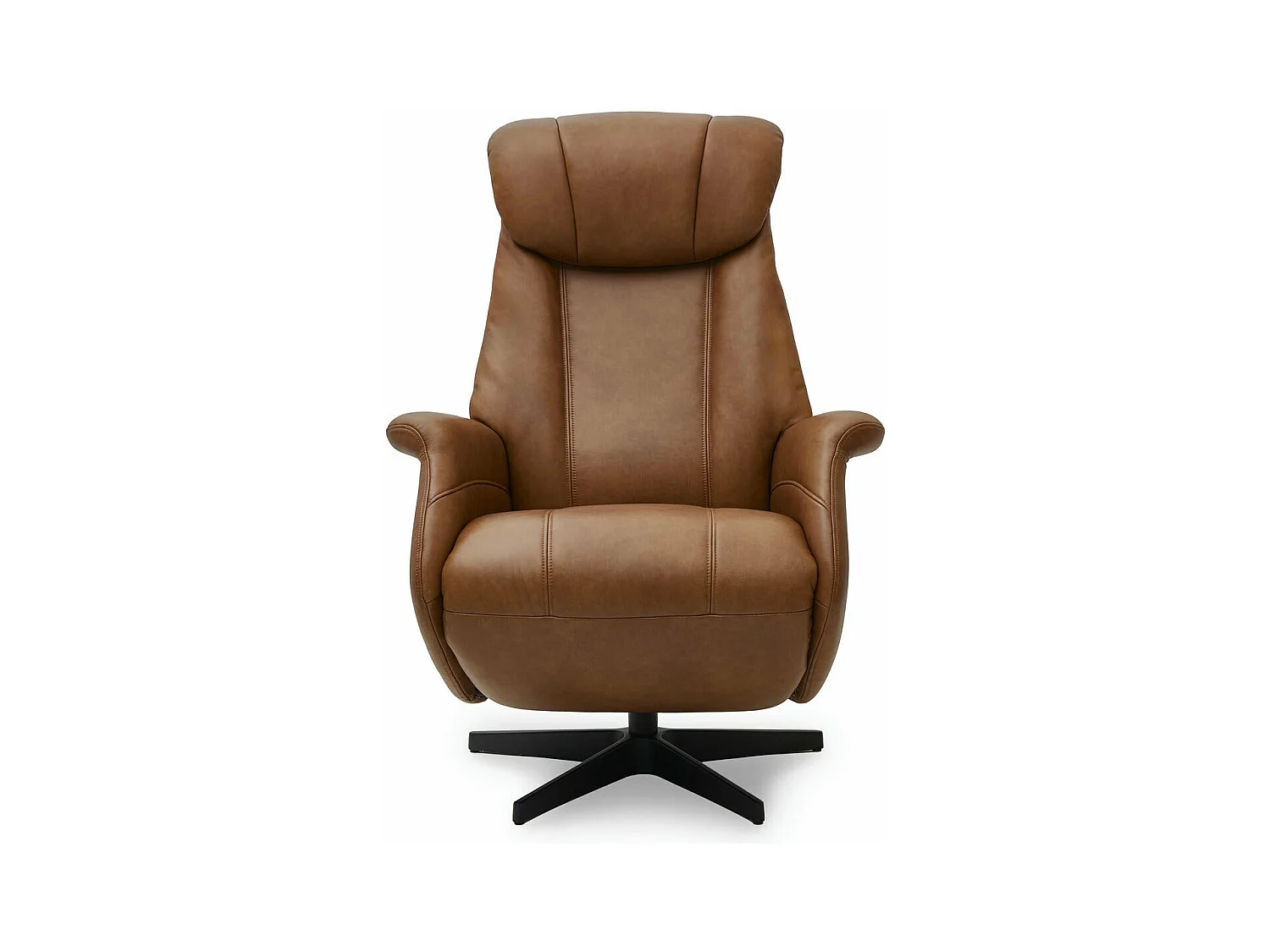 Fauteuil relax électrique Bonanza - Cuir et métal - Marron