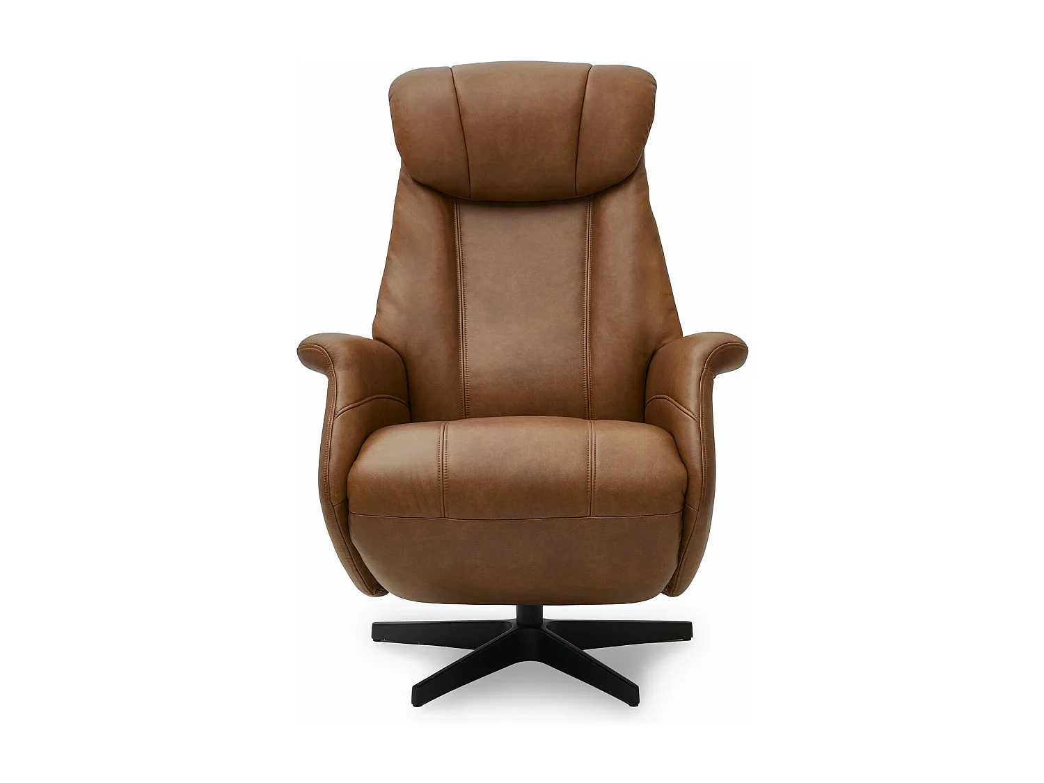 Fauteuil relax électrique Bonanza - Cuir et métal - Marron