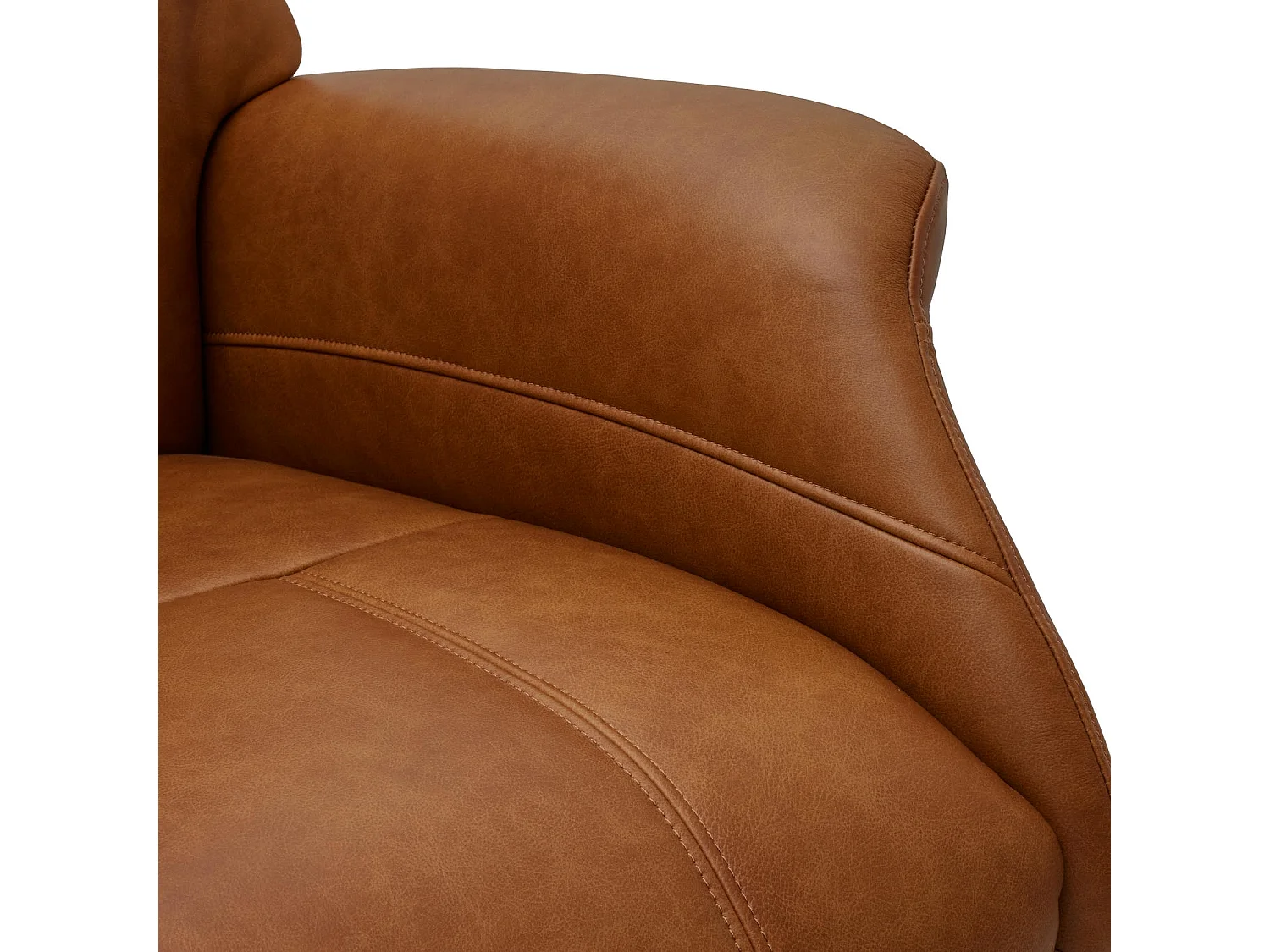 Fauteuil relax électrique Bonanza - Cuir et métal - Marron