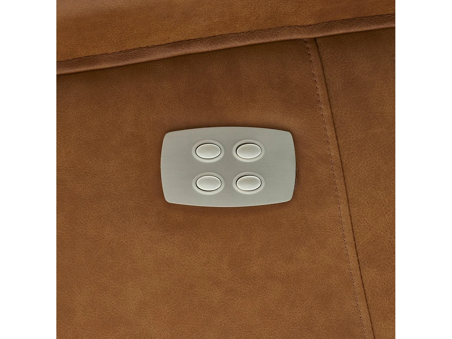 Fauteuil relax électrique Bonanza - Cuir et métal - Marron