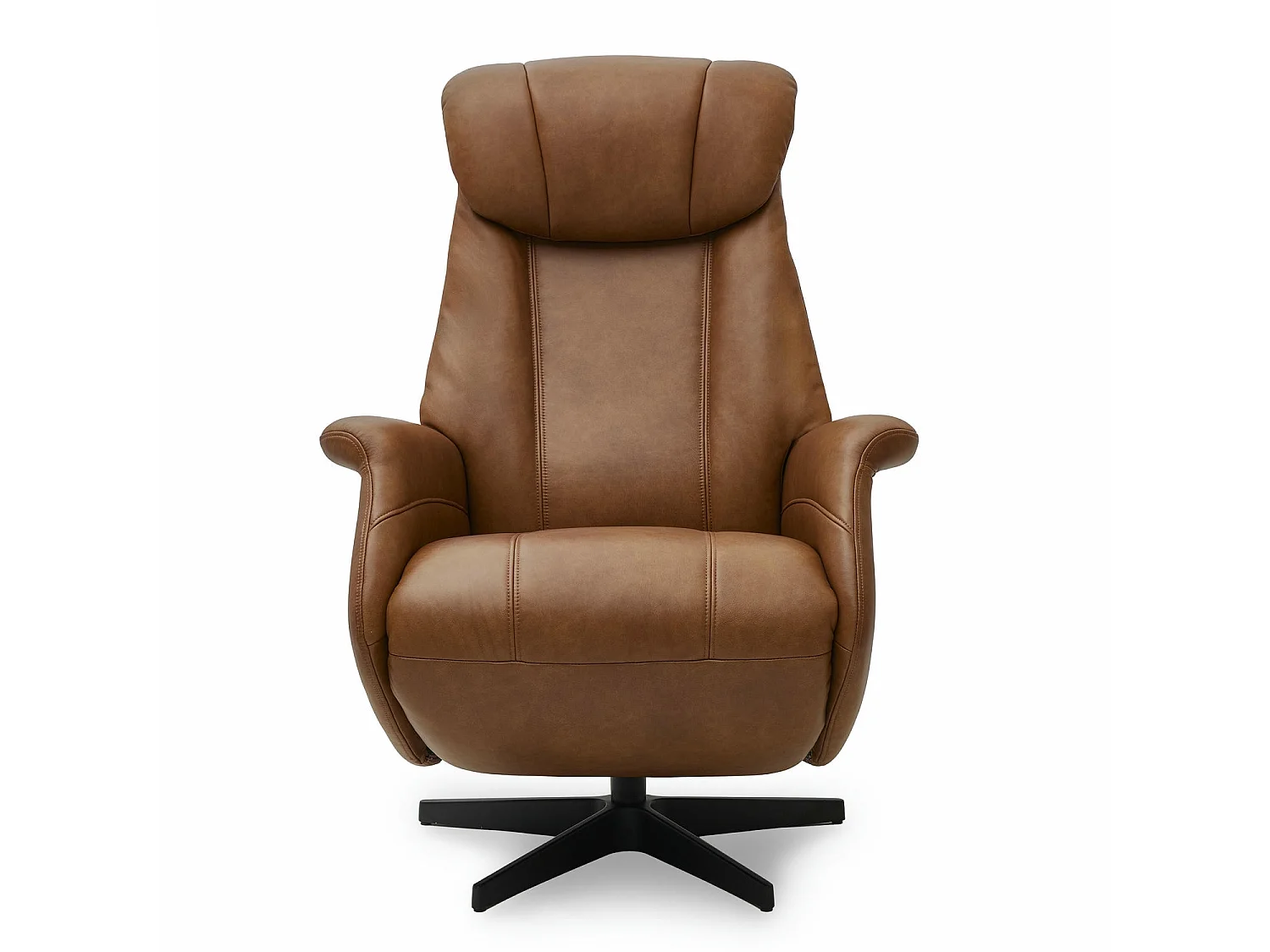 Fauteuil relax électrique Bonanza - Cuir et métal - Marron