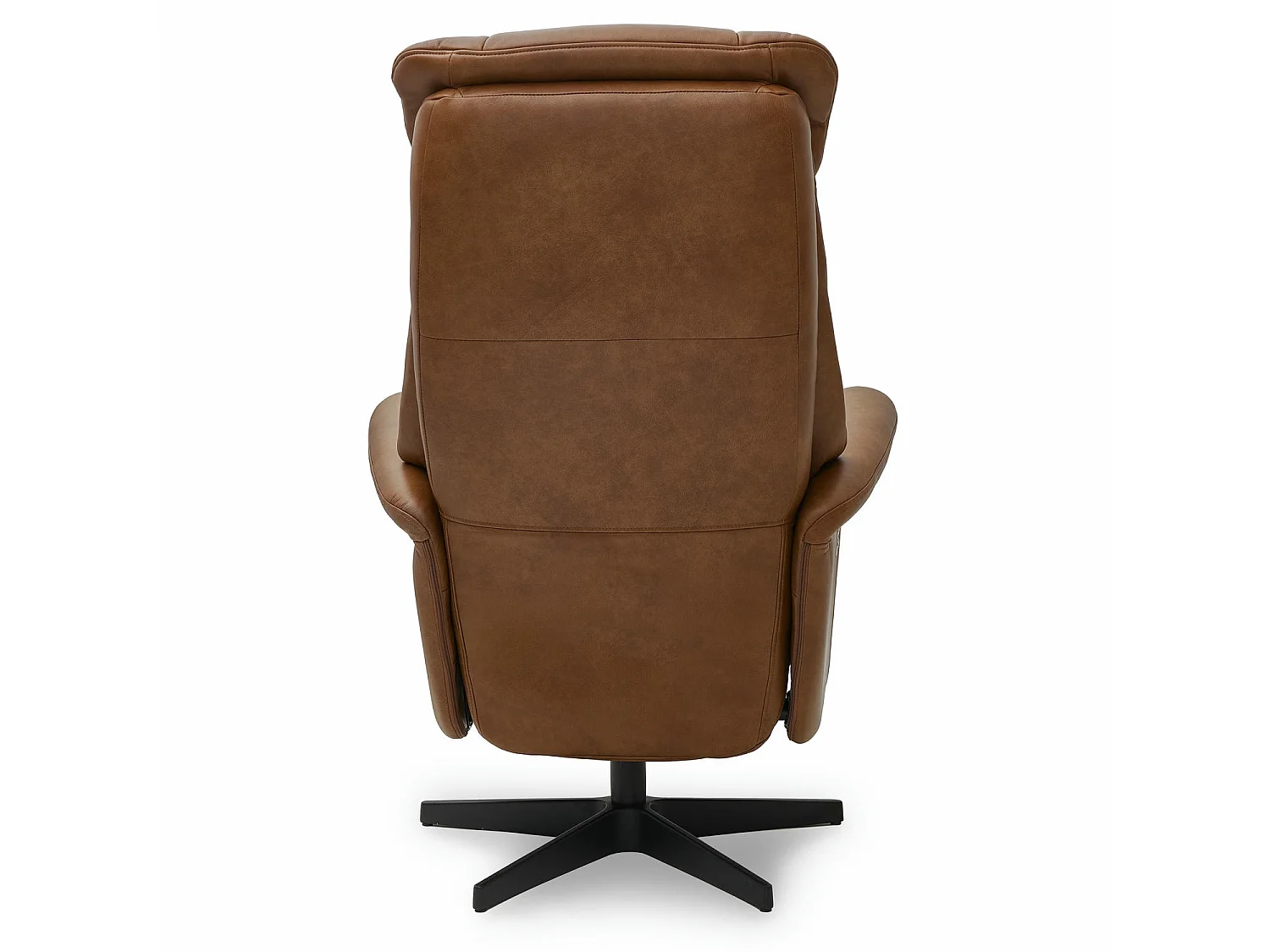 Fauteuil relax électrique Bonanza - Cuir et métal - Marron