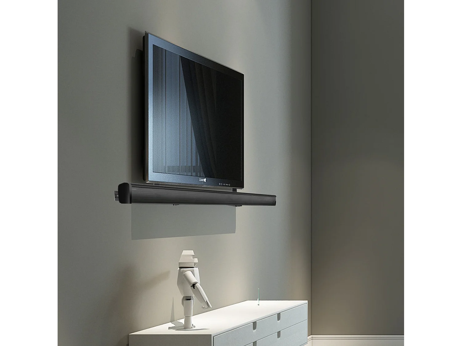 Mounting Dream Universel Support Barre de Son avec ou sans Trous Support de Base antidérapant étendu de 87.5 à 154 mm