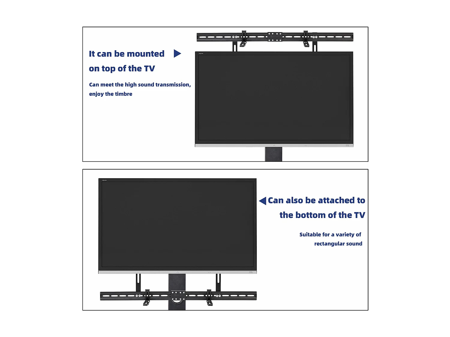 Mounting Dream Universel Support Barre de Son avec ou sans Trous Support de Base antidérapant étendu de 87.5 à 154 mm