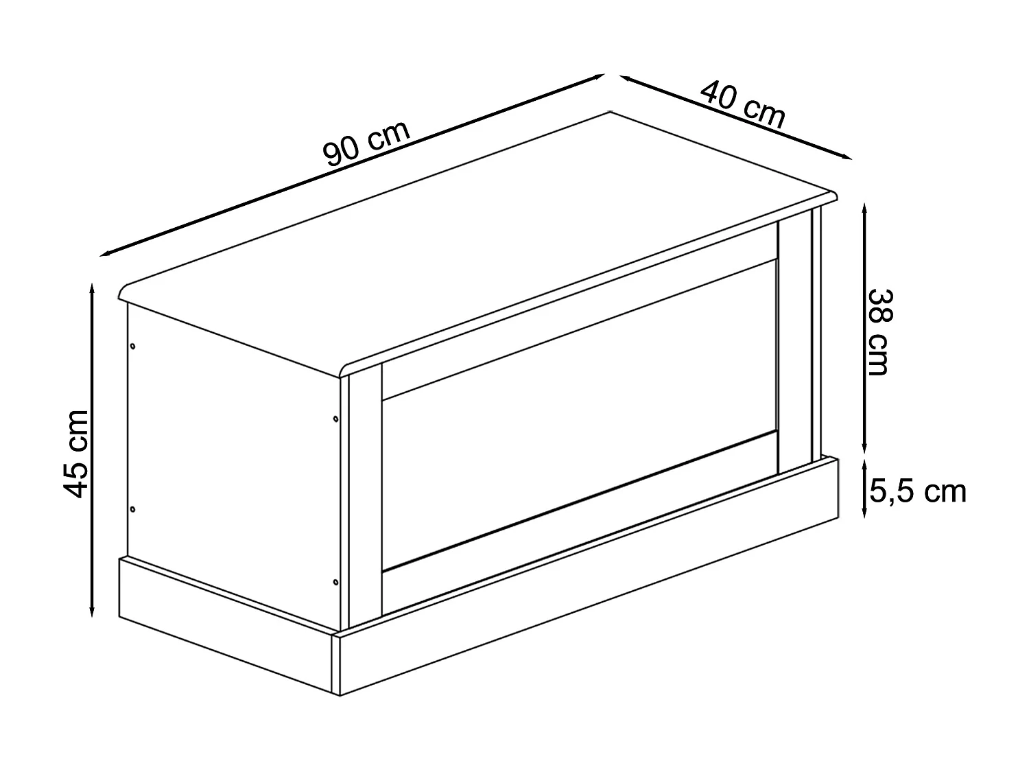 Binz | Malle en chêne gris