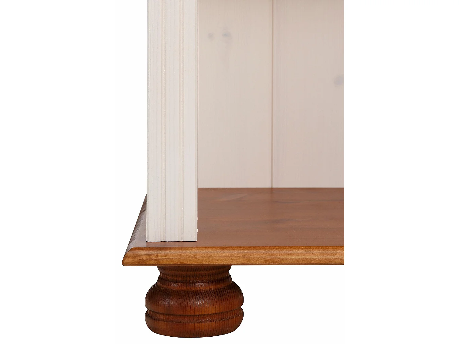 Mette | Bibliothèque avec 4 étagères en White / Honey Pine