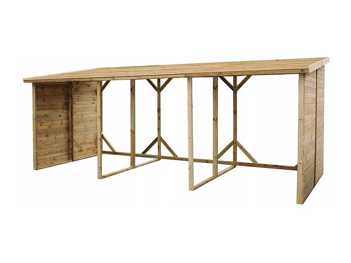 Capannone per legna 20.00 m3 - 5.20x2.00 m - H.2.06 m - Trattata - DREW4 - ALTANKA