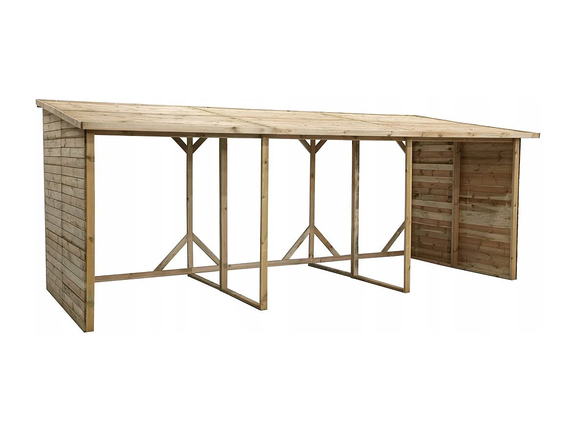 Capannone per legna 20 m3 - 5.2x2 m - H.2.06 m - Trattata - DREW4 - ALTANKA