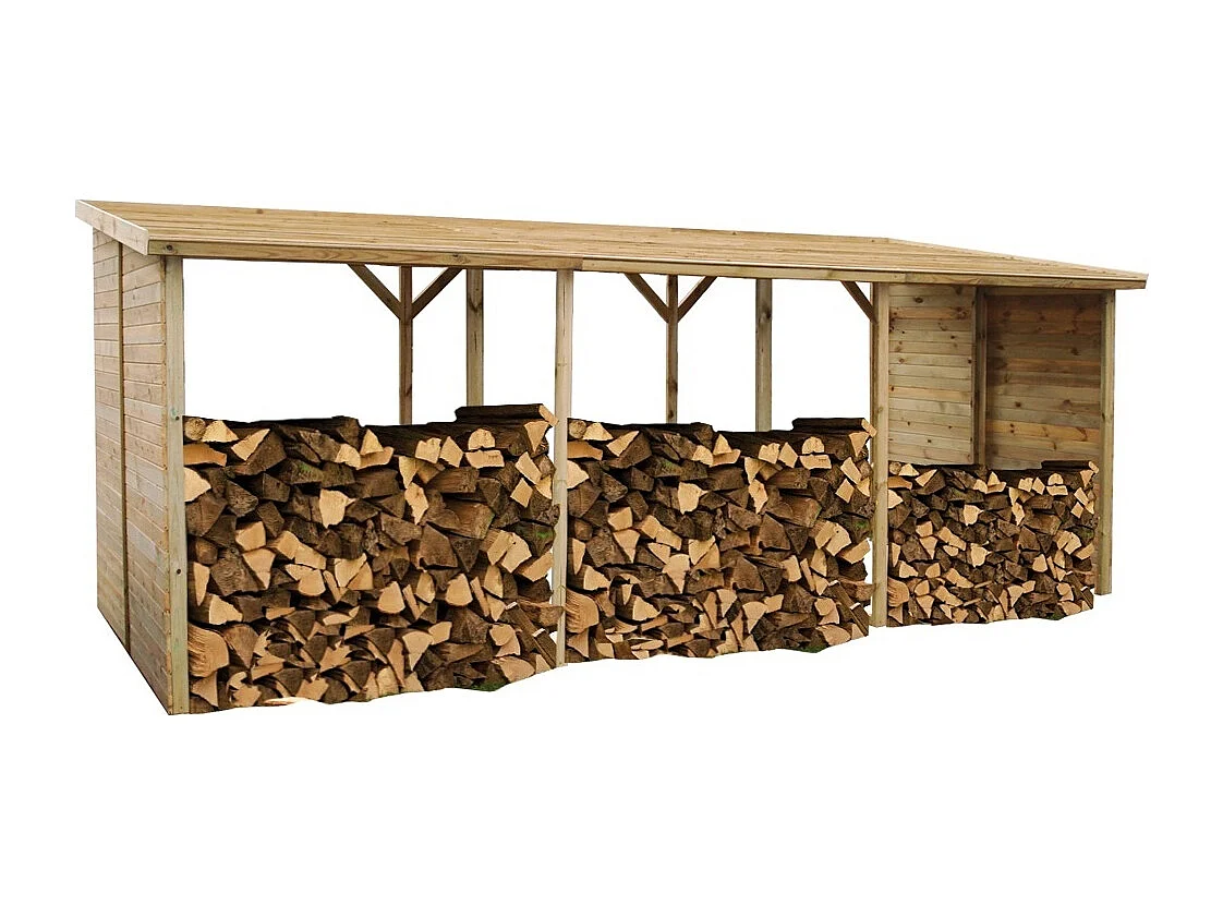 Capannone per legna 20 m3 - 5.2x2 m - H.2.06 m - Trattata - DREW4 - ALTANKA