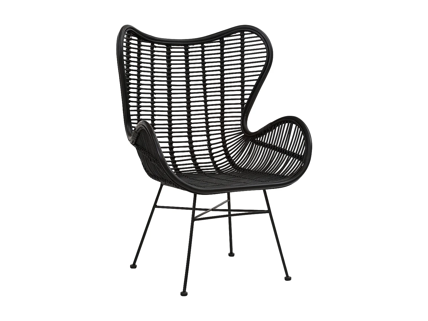 Arush | Fauteuil en rotin noir