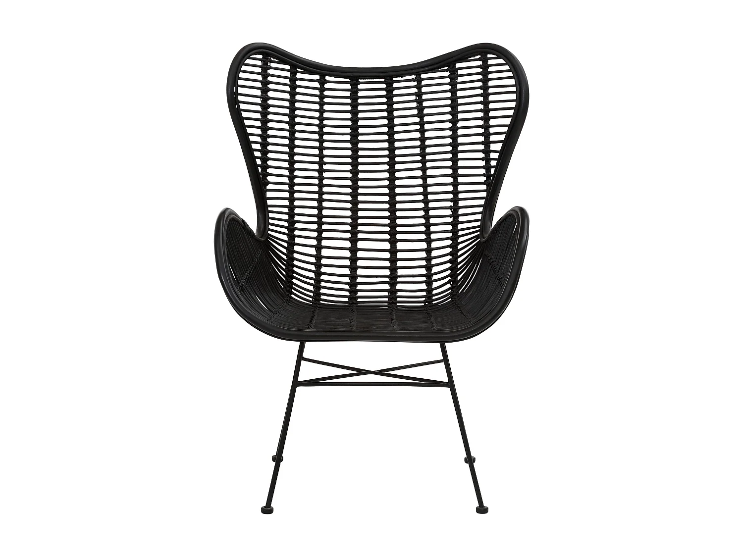 Arush | Fauteuil en rotin noir