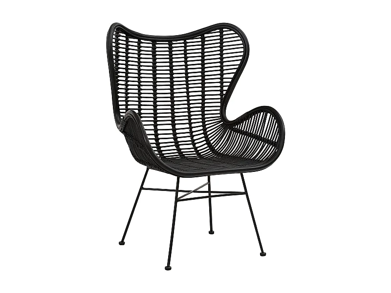 Arush | Fauteuil en rotin noir