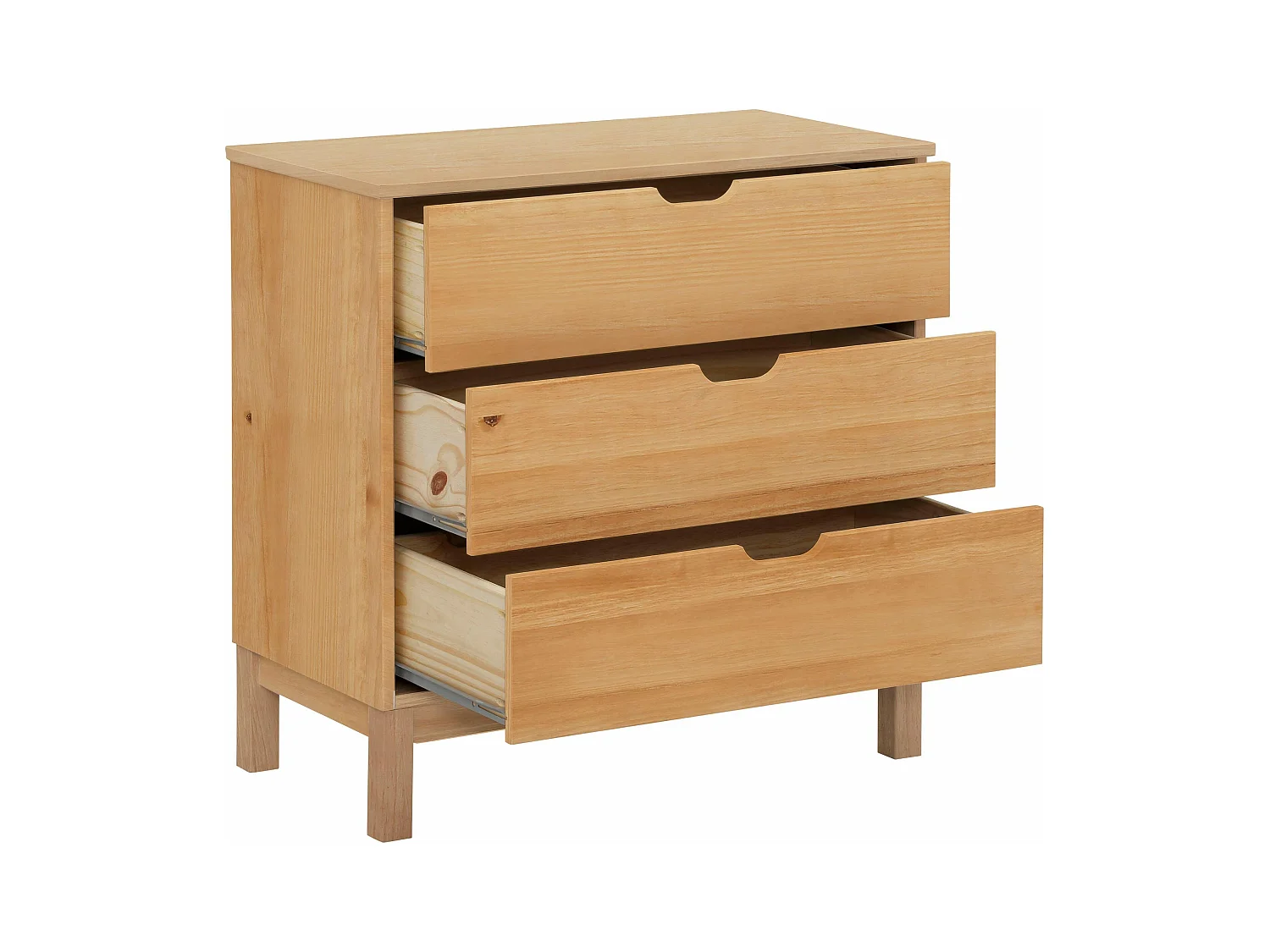 Post | Commode à 4 tiroirs en pin nature