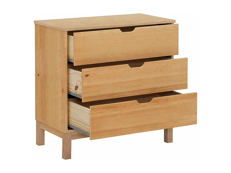 Post | Commode à 4 tiroirs en pin nature