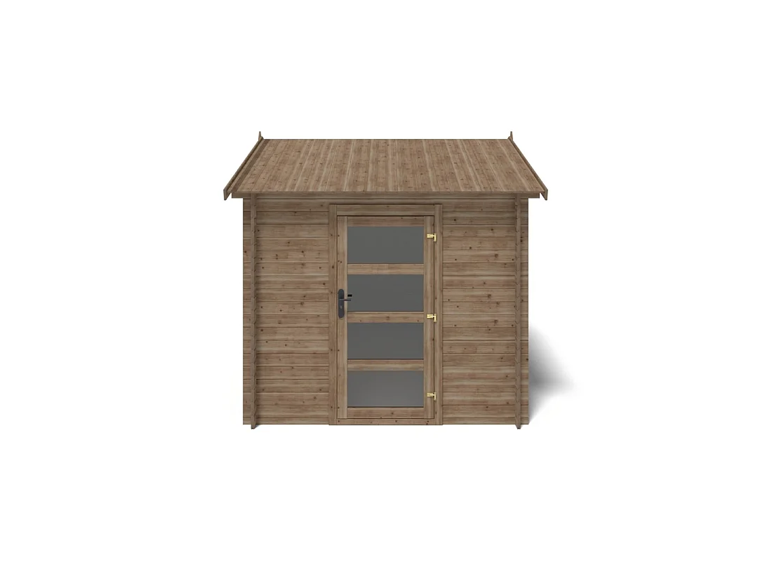 Casetta da giardino in legno - 7.5m2 - 2.5x3m - impregnata - 28mm - colore: marrone - DOM675 - ALTANKA
