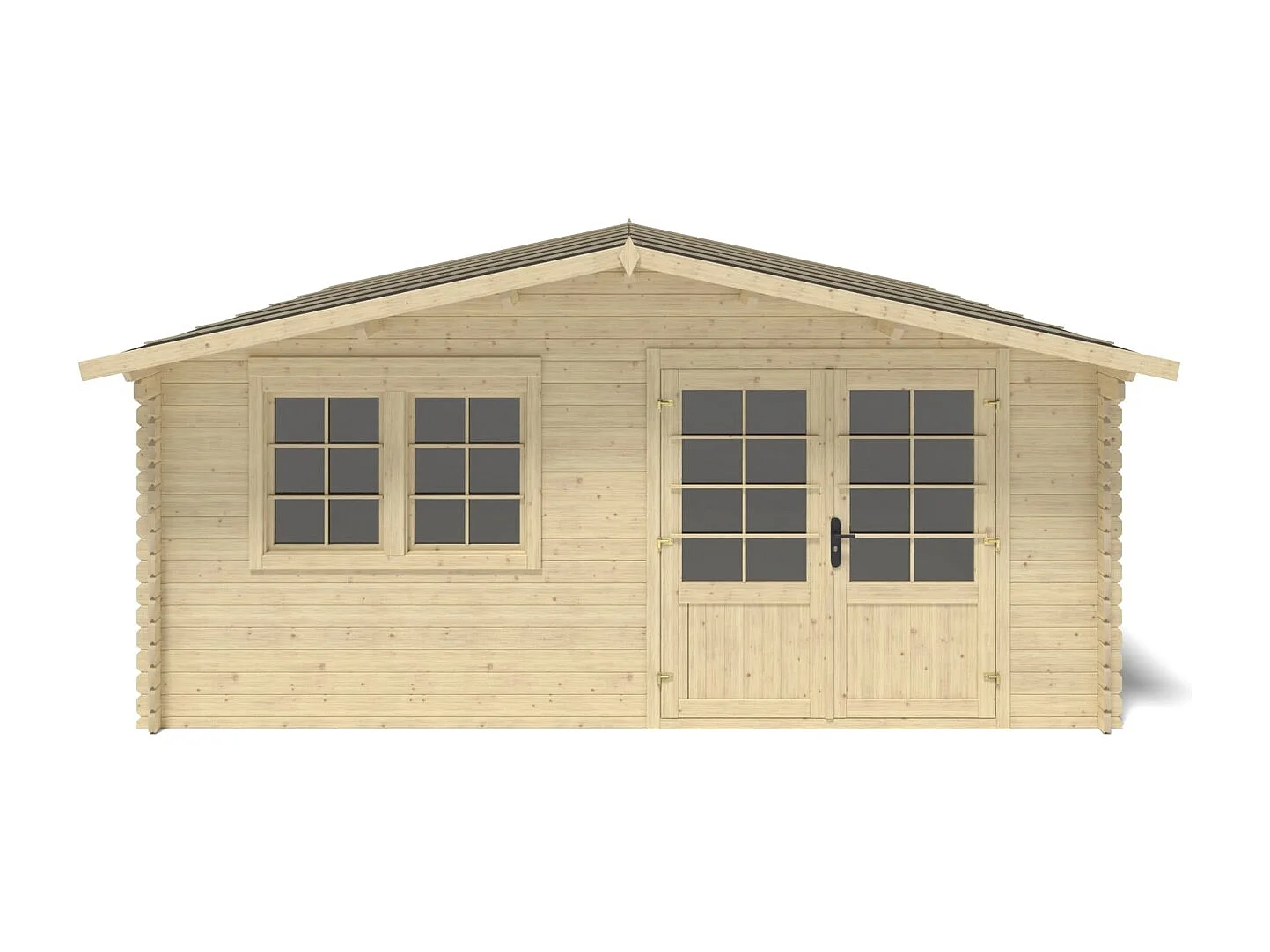 Casetta da giardino in legno - 25.00m2 - 5.00x5.00m - 34mm - colore: naturale - DOM722 - ALTANKA