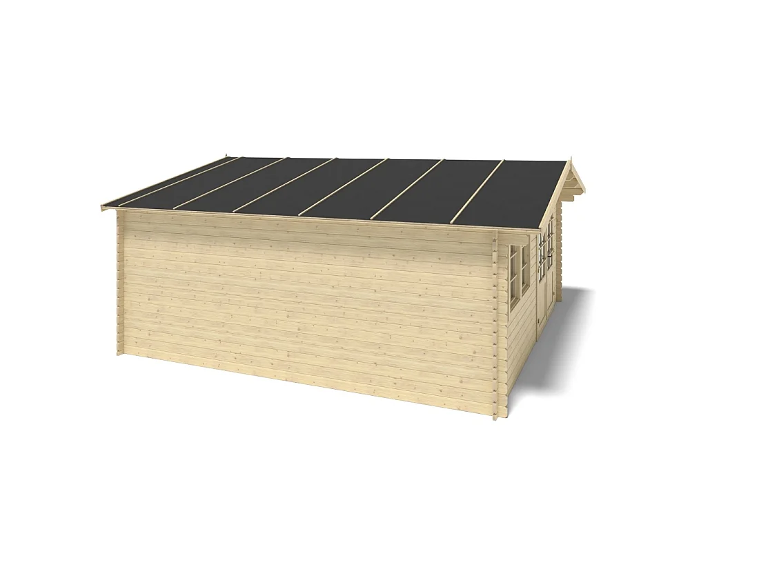 Casetta da giardino in legno - 25m2 - 5x5m - 34mm - colore: naturale - DOM722 - ALTANKA