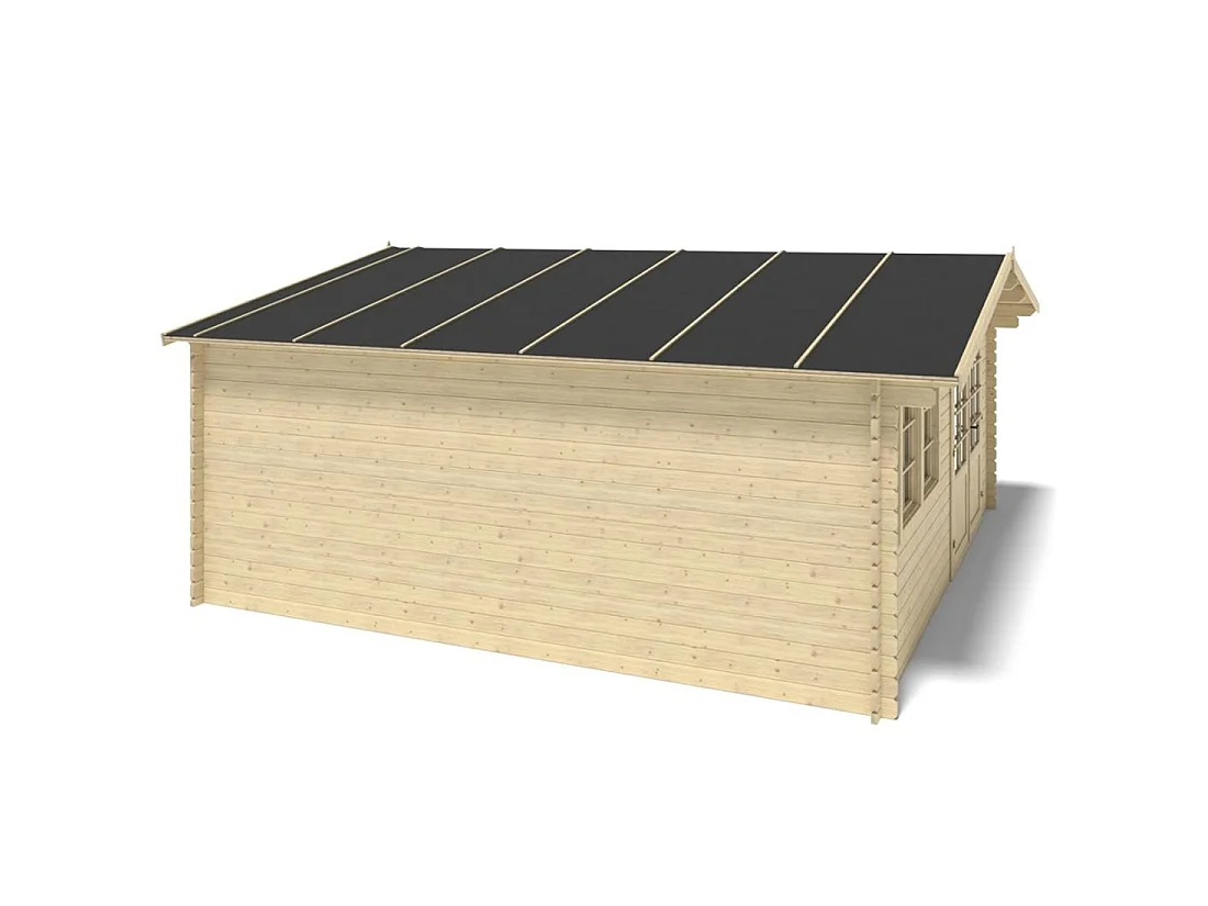 Casetta da giardino in legno - 25m2 - 5x5m - 34mm - colore: naturale - DOM722 - ALTANKA