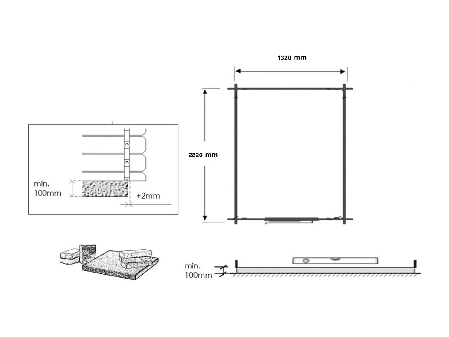 Casetta da giardino in legno - 4.5m2 - 1.5x3m - impregnata - 28mm - colore: marrone - DOM673 - ALTANKA