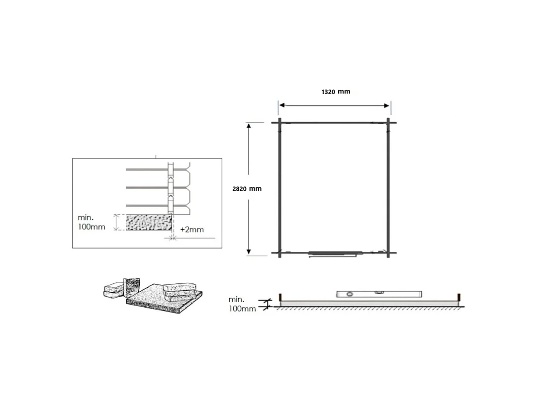 Casetta da giardino in legno - 4.5m2 - 1.5x3m - impregnata - 28mm - colore: marrone - DOM673 - ALTANKA