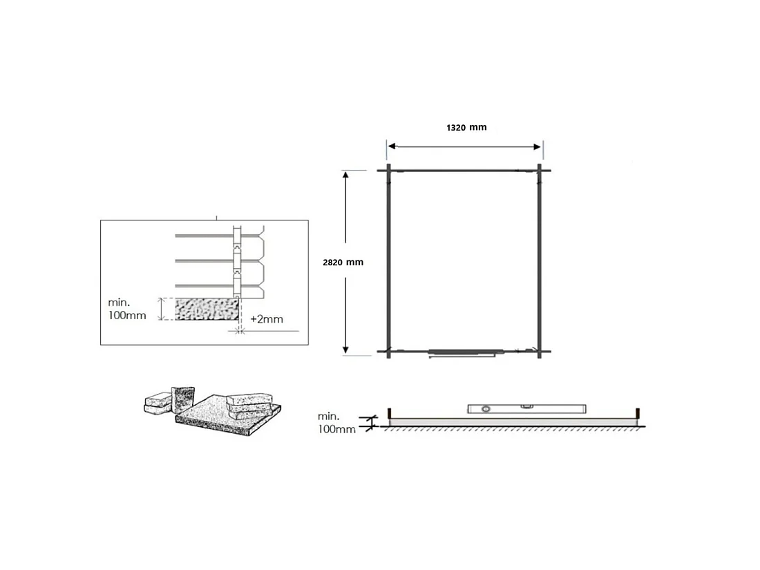 Casetta da giardino in legno - 4.5m2 - 1.5x3m - impregnata - 28mm - colore: marrone - DOM673 - ALTANKA