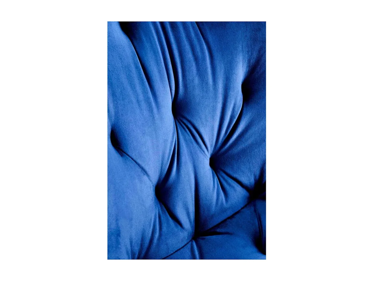 Silla de diseño giratoria de terciopelo azul Brino
